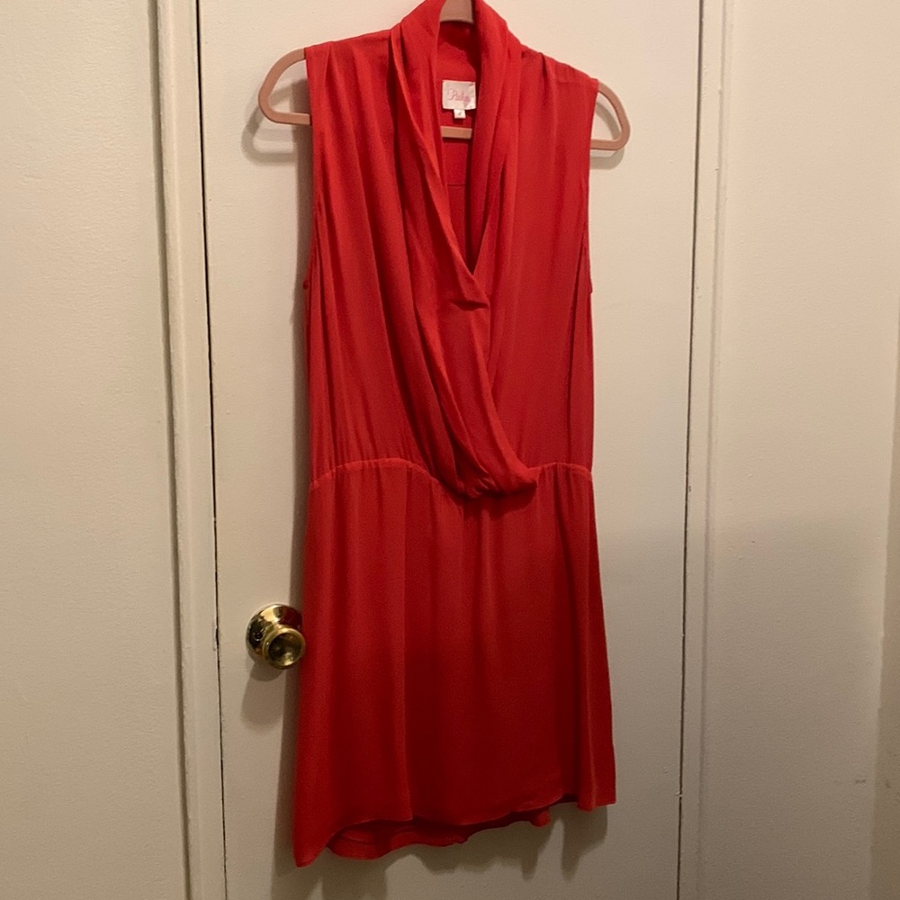 Parker pink sleeveless silk dress
